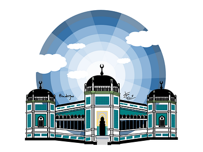 Masjid Al Mahsun - Medan animation branding design icon illustration illustrator logo ui ux vector