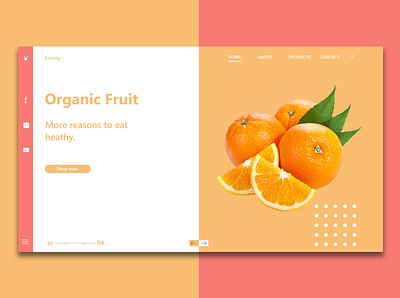 Fruit - Web UI colorful fruit graphicdesign landing page ui uidesign uiux userinterface userinterfacedesign uxdesign webdesign
