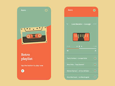 Retro - Music app design by AngstDesign on Dribbble