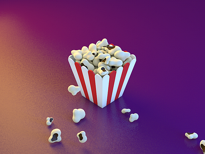 Popcorn Box 3d box cinema cinema 4d film movie popcorn