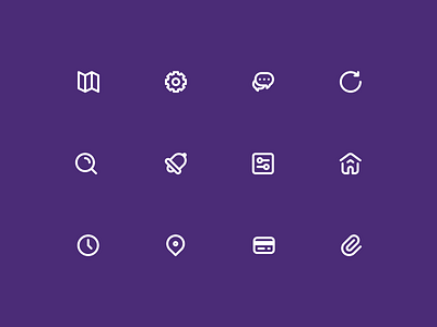 Icons set icon lines ui