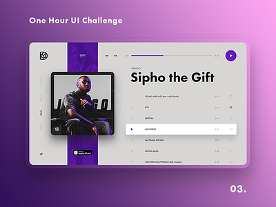 One Hour UI Challenge - 03. - Sipho the Gift challenge daily challange dailyui design landing ui ux ui web design