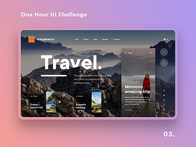 One Hour UI Challenge - 05. - Travel