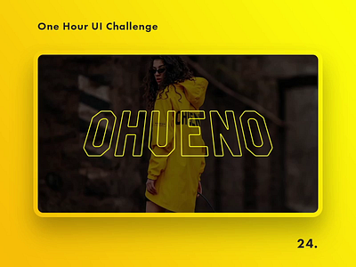 One Hour UI Challenge - 24. - OHUENO animation challenge daily challange daily challenge dailyui design e commerce landing ohueno promo shop slider ui uiux web design