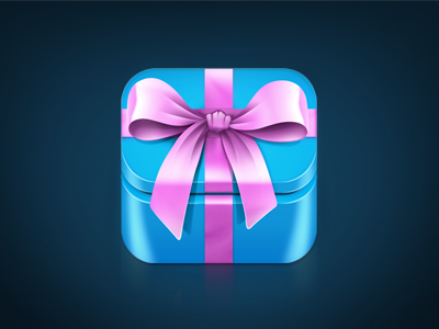Present - iOS icon blue celebration icon ios ipad iphone pink present