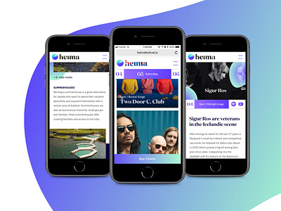 📱Heima Festival website (mobile version)