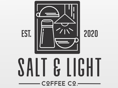 Salt n Light coffee logo abstract coffee light logo