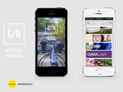 Cycle North Concept app design ios iphone logo mock up