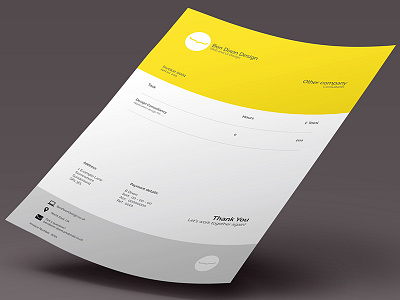 Invoice Layout design invoice layout letter mockup psd type