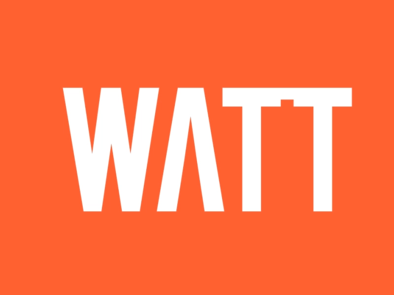 Watt logo transition watt gif logo symbol power energy animation material design