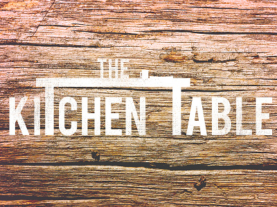 The Kitchen Table logo cook illustrator kitchen logo symbol texture wood