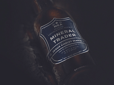Mineral Trader Beer logo bad beer breaking dea design hank logo mock up