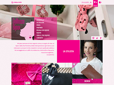 DollHouse Bijoux - Wishlist Header e commerce ecommerce flat girl glamour header