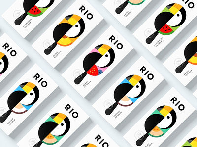 RIO Ice Cream berik yergaliyev branding design ice cream identitydesign illustration logo package package design rio vector