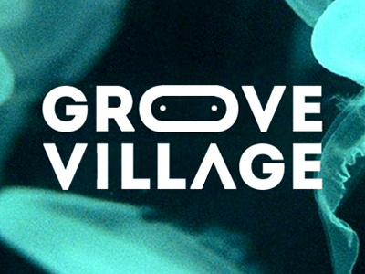 Groove Village artwork branding groove village logo poster
