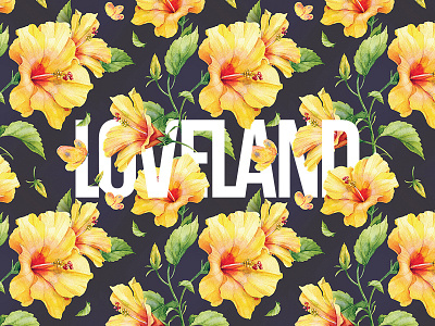 Spring flowers loveland pattern spring typography