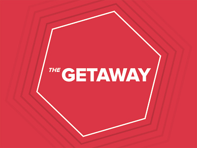 The Getaway branding event hexagon logo