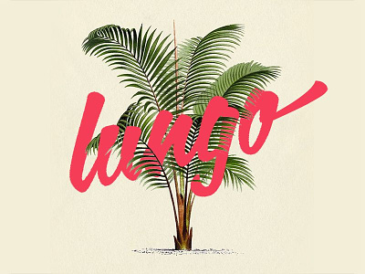Lungo artwork logo lungo palmtree tropical typographic