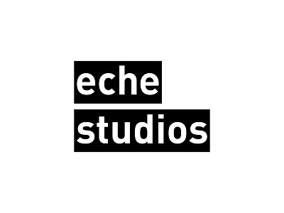 Eche Studios black and white bold design graphic logo minimalistic studio
