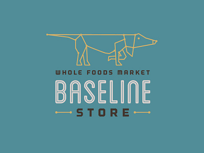 Whole Food Baseline Store Logo branding dog logo