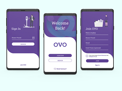 OVO Login Redesign light ui login page mobile ovo typography ui uxdesign weekly challenge