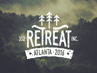 352 - 2016 Retreat logo outdoors retreat swag trees tshirt