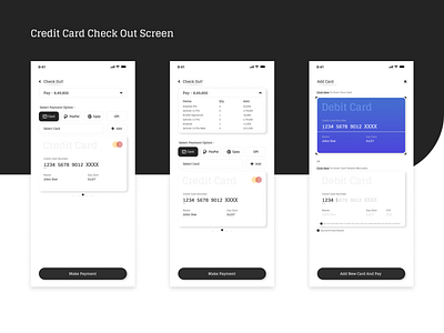 Credit Card Checkout - UI Design