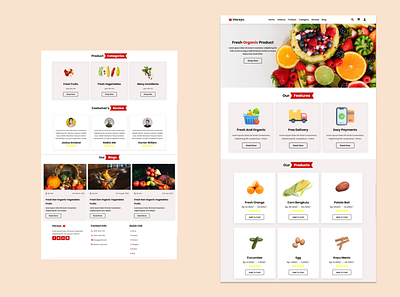 VECXYC. front end fruits ui ux vegetables web web desain website