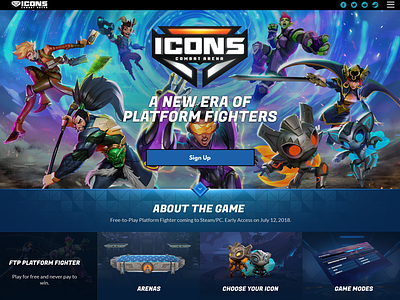 Icons Combat Arena Website game games gaming website