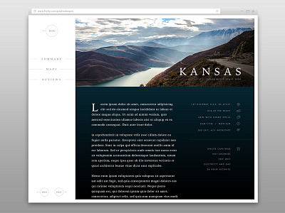 Kansas article blog clean content travel ui web website