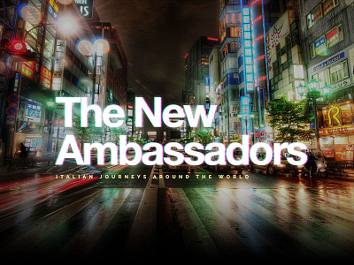 The New Ambassadors blur city darkness helvetica hero japan neon night phase rain tokyo