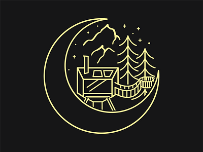Logo MoonLight treahouse design graphic design illustration logo logotype marketing