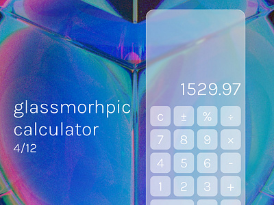 glassmorphic calculator