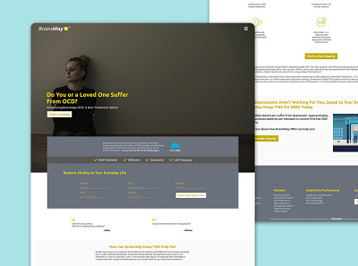 BrainsWay Landing Page app design landingpage ui ux web website