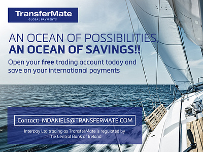 Web banner - Transfermate bank banner graphic design money payment transfer travel