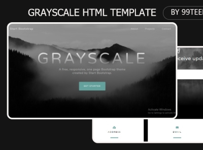 Grayscale html template 99steem html html templates template theme website templates