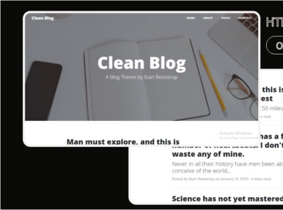 Clean Blog html Template 99steem html html templates template theme website templates