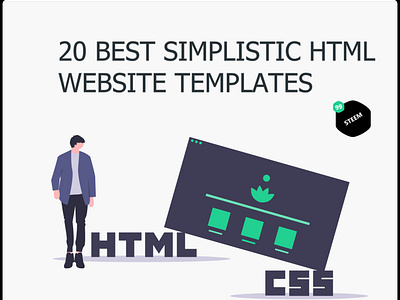 20 Best simplistic Website Templates built with HTML & CSS in 20