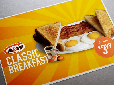 Print ad for A&W branding logo marketing vancouver web