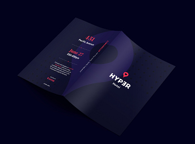 Invitation design for HYP3R branding design invitation logo print vancouver