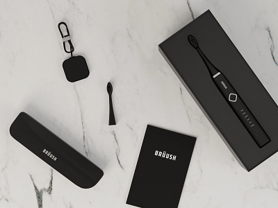 Brand Development for Brüush branding design electric toothbrush logo packaging subscription vancouver