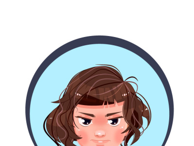 Sweet little girl art design girl icon illustration illustrator ui vector