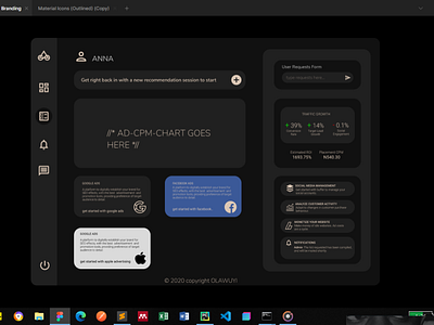 Dashboard - User (Page 2) app dashboard dashboard app dashboard design dynamic figma illustration minimalist ui web web design