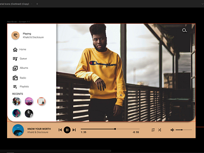 Music Player app art dynamic figma minimalist music music app music art music player musician player playlist ui web design