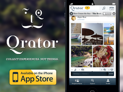 Qrator Launch app app stor button curator experiences ios iphone launch mobile mobile app qrator