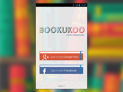 Android app login screen android app books flat login mobile screen sign in social splash