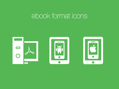 Custom ebook format icons custom desktop e book ebook epub icons pc pdf smartphone tablet