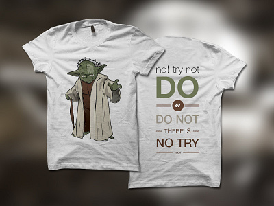 Yoda Tee illustration quote shirt star wars t shirt yoda
