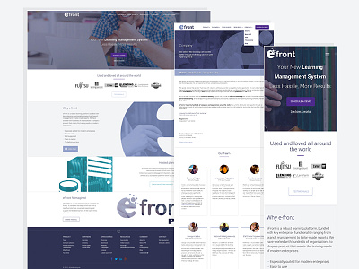 eFront Website Redesign bootstrap design fluid front end learning responsive web website