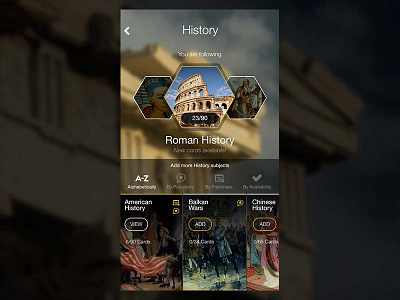 History iOS App application carousel history ios ios7 iphone mobile